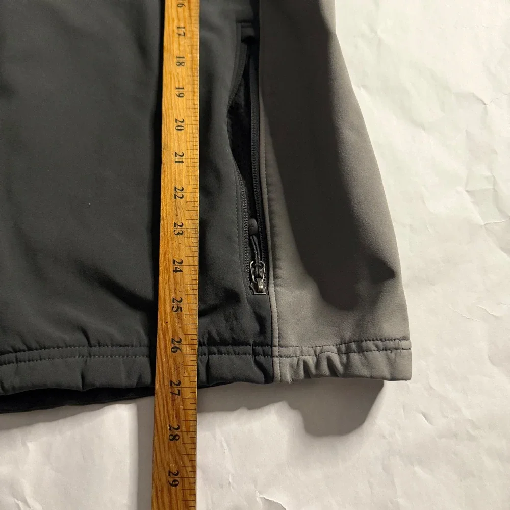 The North Face Apex Softshell Jacket Mens Full‎ Zip Gray Windbreaker Outerwear L